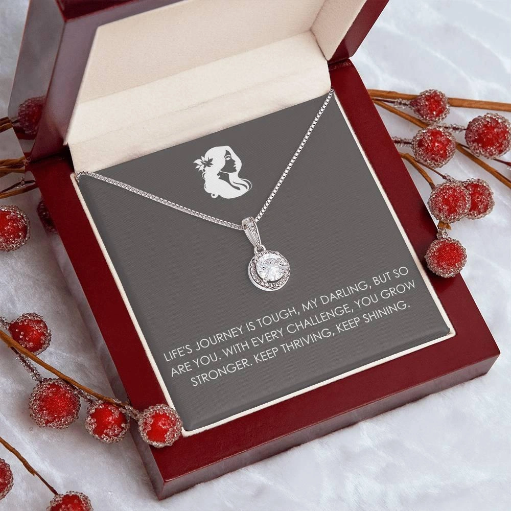 Eeuwige Hoop Ketting Je Groeit Sterker Leven Lange Inspiratie Cadeau Voor Hem Haar